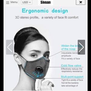 Mask. Face Mask. Unisex. Gray.